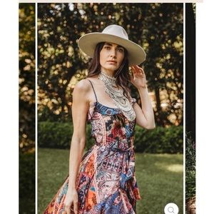 Suki So Juliet Hi Low Kasbah Print Tiered Maxi Dress